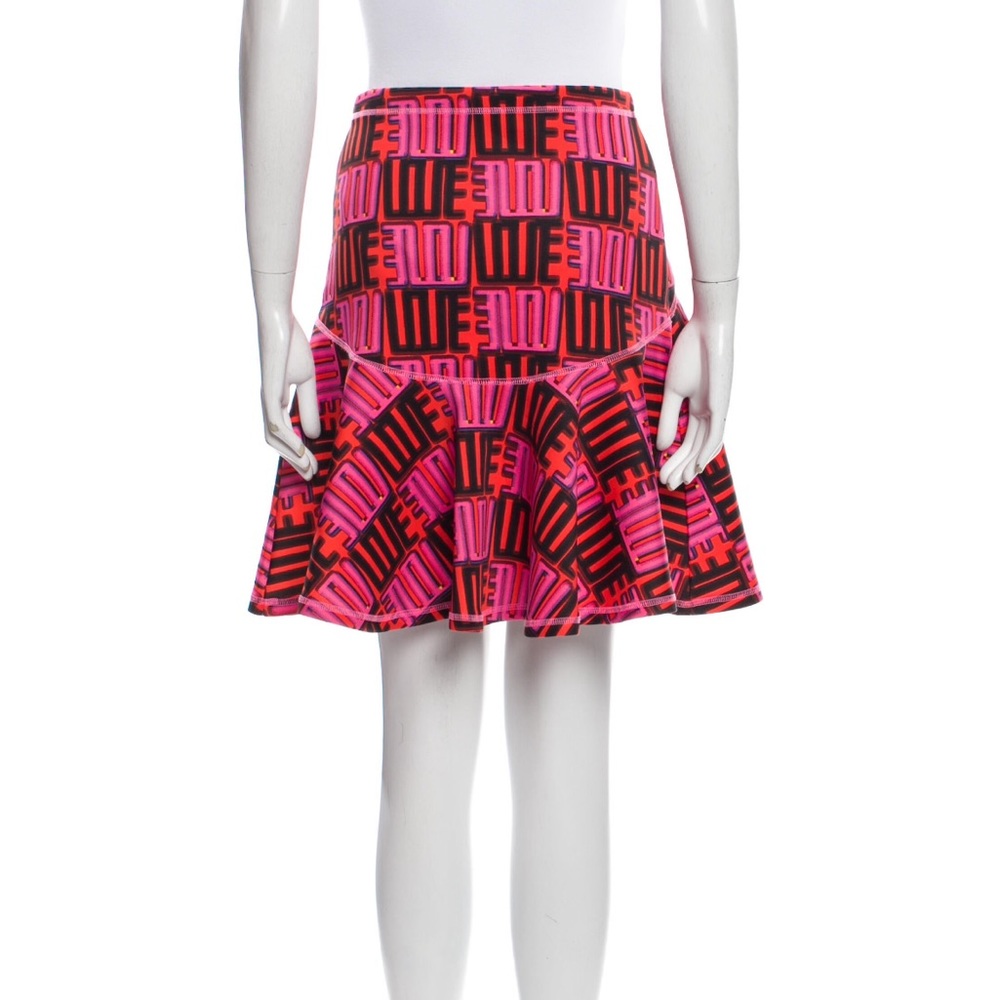 KENZO pink love skirt printed logo mini ruffle BARBIE